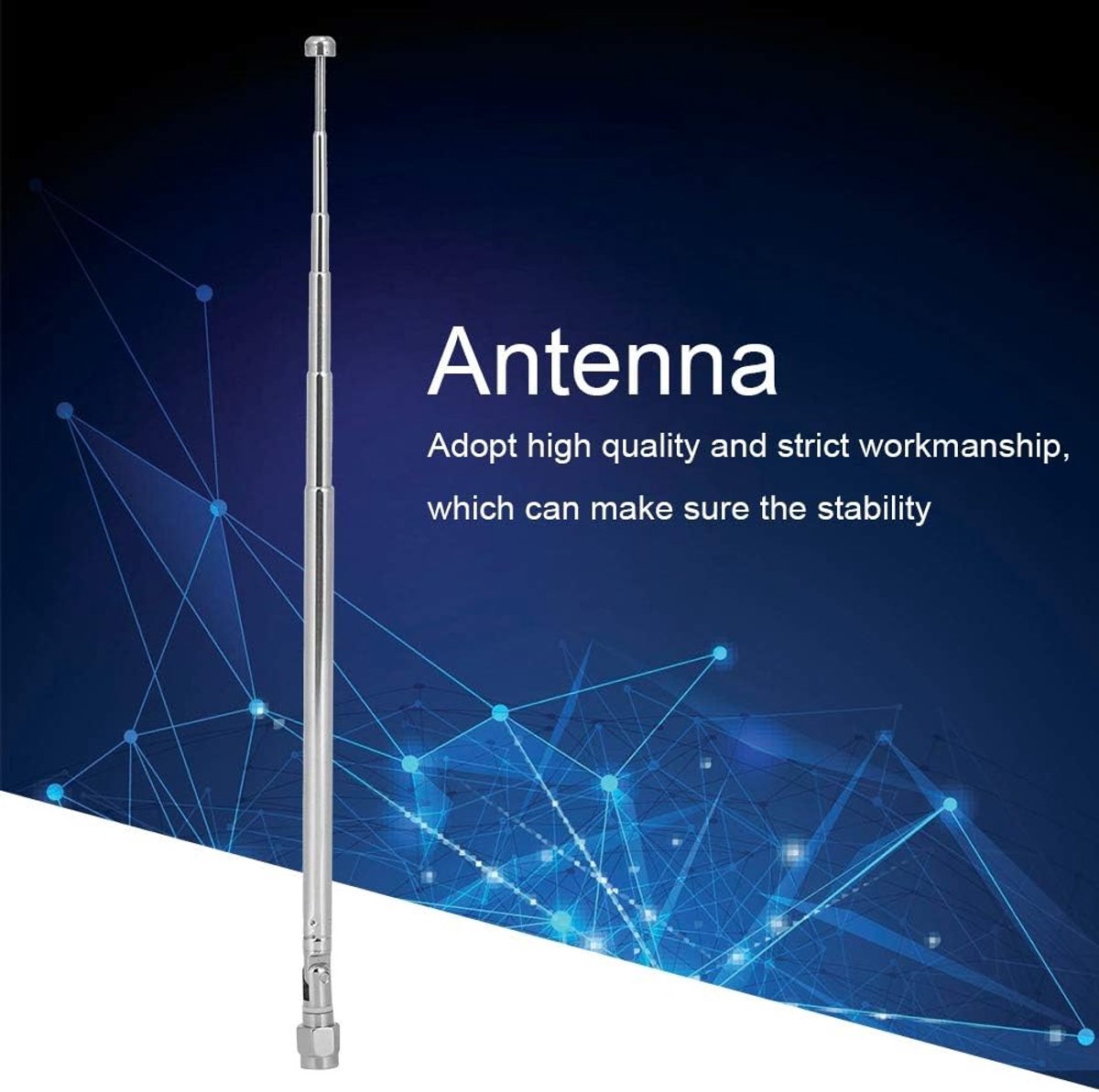 Telescopische Antenne - Radio Antenne - Signaal Ontvangen - 6 Secties Uitschuifbaar - SMA Connector - Zilver