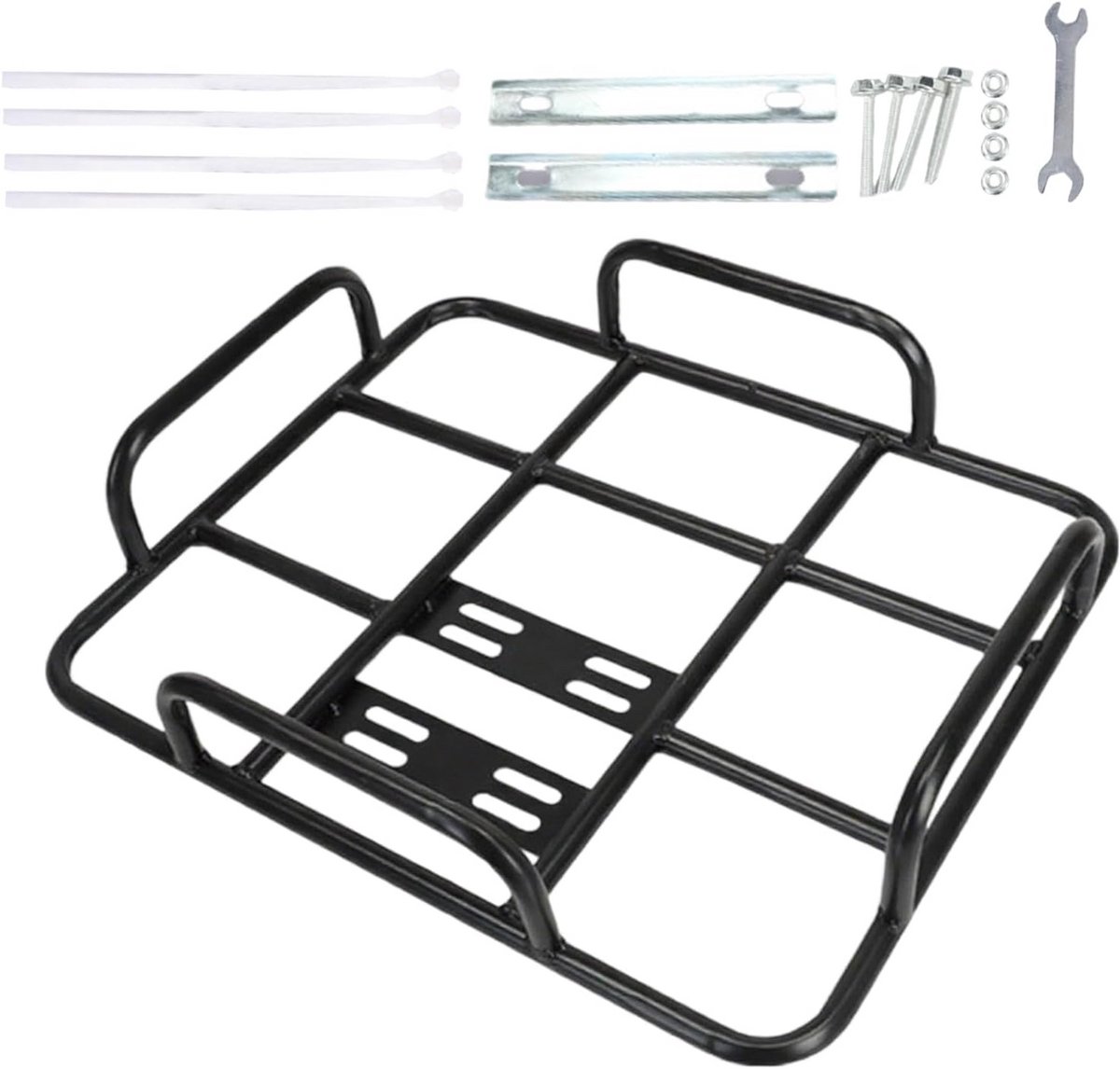 Fietsmand Achter - Bagagedrager Zadelbox - Vervoer Boodschappen - Robuust Staal - 50 x 40 cm - Zwart