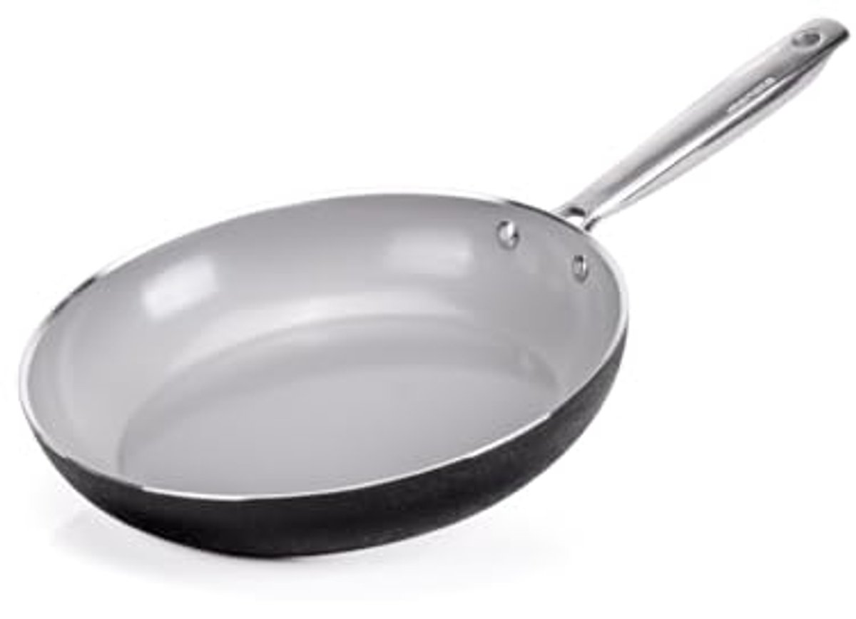 Kookpan - Koekenpan - Gelijkmatig Garen - Natuurlijke Antiaanbaklaag - 28 cm - Zwart