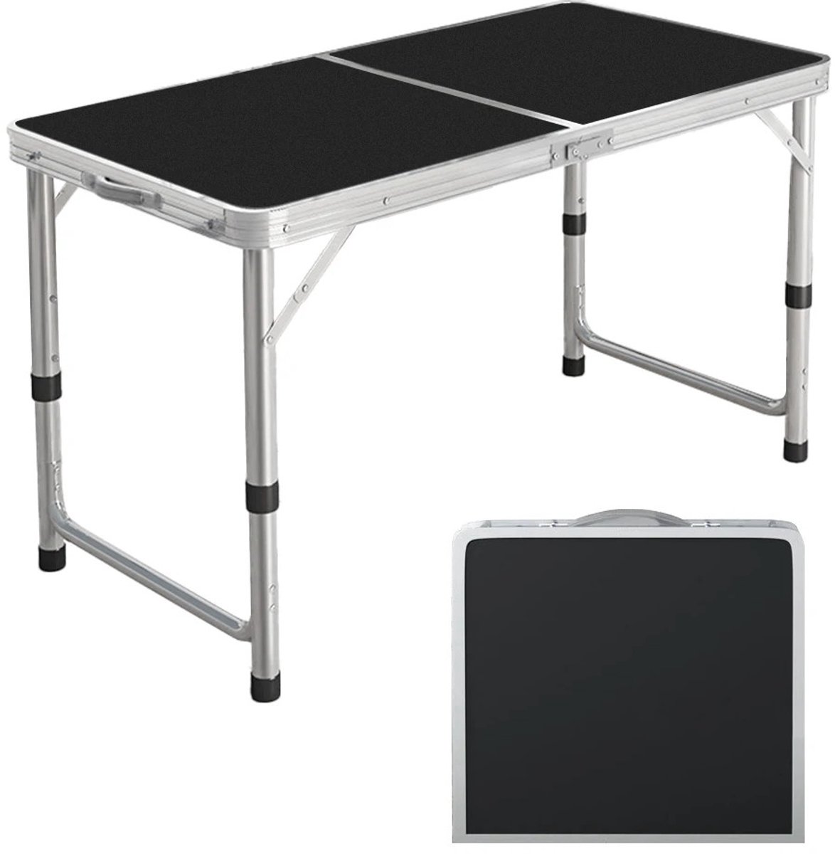 Dailygoods Opvouwbare campingtafel, in hoogte verstelbare kleine klaptafel, draagbare kampeertafels voor buiten kamp tui