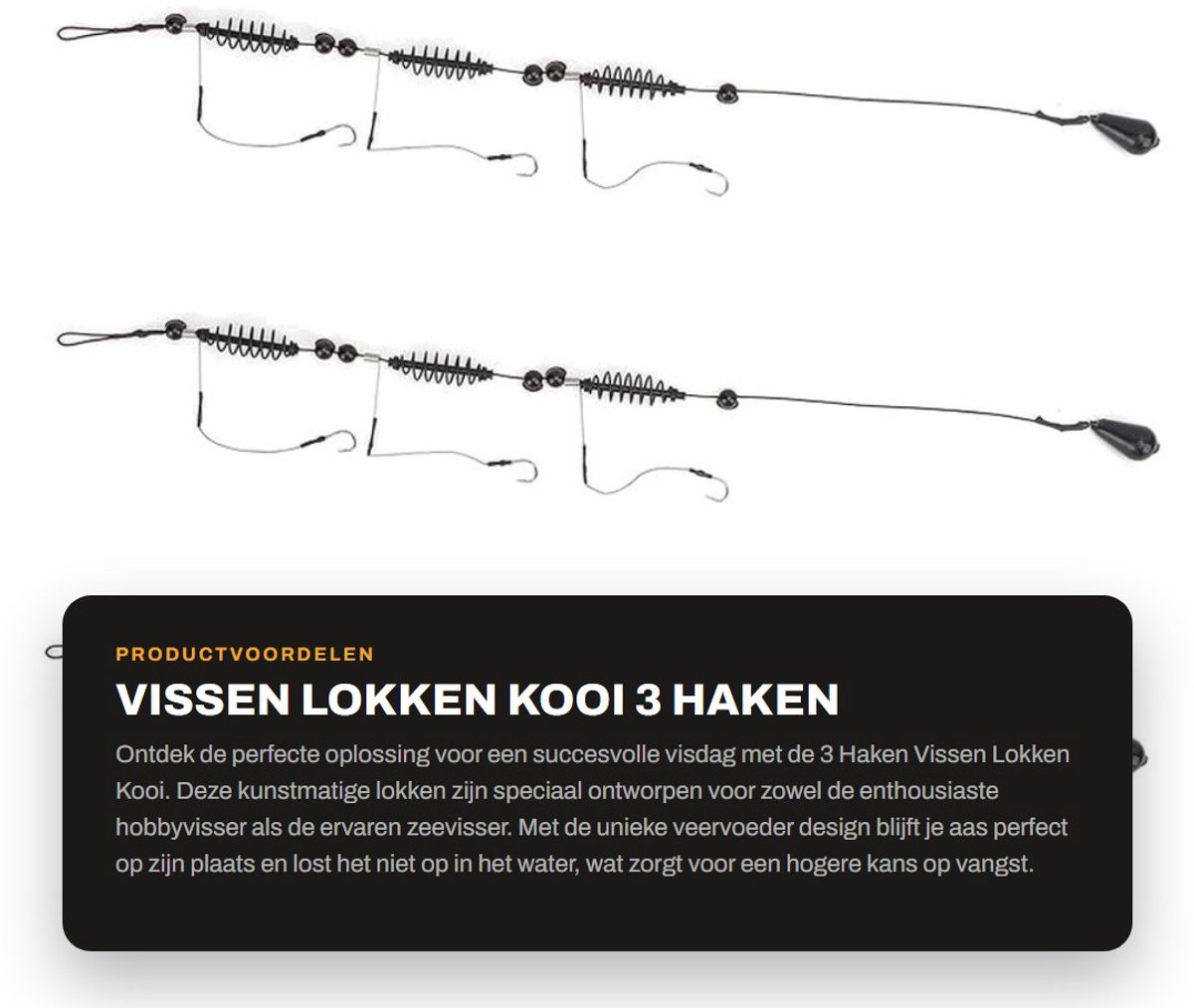 Dailygoods- Vissenlokken 3 Haken - Kunstmatige Lokken - Visval Mand - Vissen Feeder - Stevige Haak - Lichtgewicht Ontwerp - Vishaak