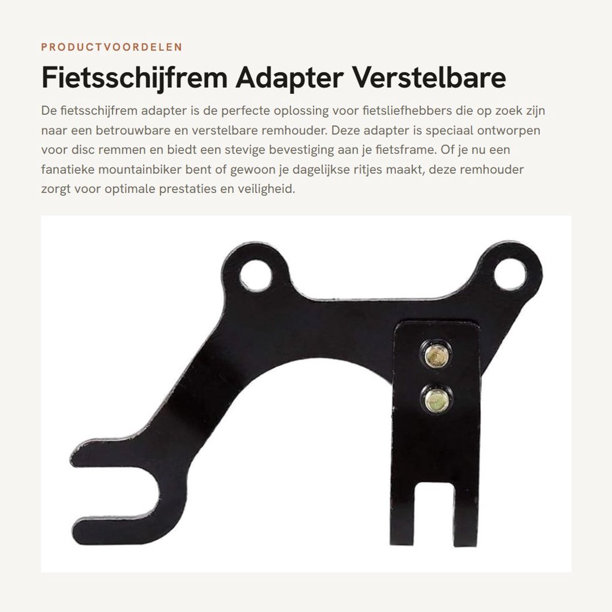 Dailygoods - Fietsschijfrem Adapter - Verstelbare Remhouder - Zwart - Hoogwaardige Rembevestiging - Geschikt voor Disc Remmen - Ideaal voor Fietsen