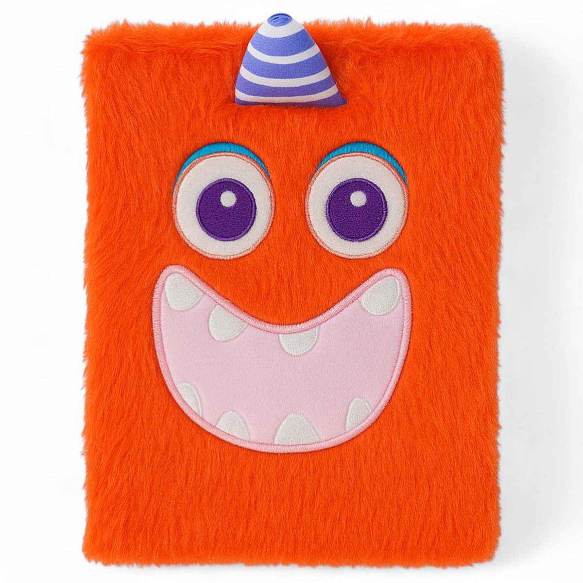 Dailygoods- Notitieboek Pluche Hoes - 80 Gelinieerde Pagina's - 22 x 15 cm - Voor Kinderen - School/Reizen - Uniek Monsterdesign - Schrijfboek