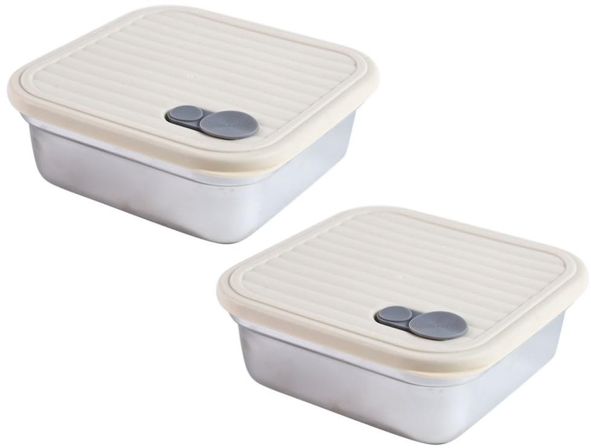 Dailygoods- Sandwichdozen 650 ml - Roestvrij staal - Herbruikbaar - Lekvrij - Verzegeld deksel - Geschikt voor snacks en fruit - Lunchbox