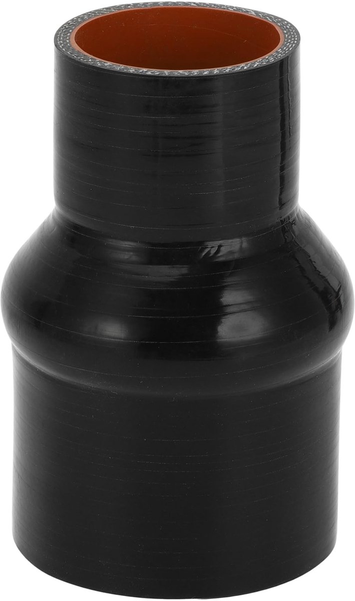 Dailygoods- Koelmiddelslang Hump - Zwarte Siliconen Slang - Binnendiameter 76/51 mm - Lengte 127 mm - Temperatuur tot 300℃ - Meerlaags Weefsel - Siliconenslang
