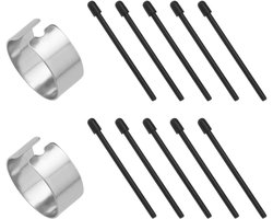 Dailygoods- Stylus Nibs 10 Stuks - Vervangende Penpunten - Compatibel met Wacom One Pen CP91300B2Z - Antislip - Kunststof - Zwart