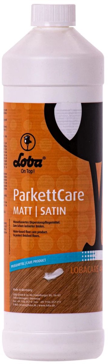 Parket Care Matte Onderhoud 1 Liter – Beschermende Parketverzorging voor Matte Parketvloeren, Reinigt en Beschermt in Één Stap, Streeploos en Verlengde Levensduur