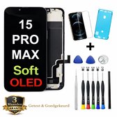 iPhone 15 Pro Max OLED Scherm Vervanging – Premium Soft OLED Display – Inclusief Complete Reparatieset, Gereedschap, Screenprotector en Plakstrip