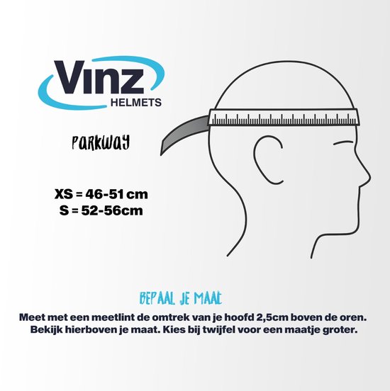 VINZ Parkway |Fietshelm Kind / Kinderfietshelm / Kinderhelm Fiets - Mat Zwart van VINZ — afbeelding 2