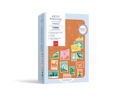 La Petite Epicerie Paint by Numbers Note book “STAMPS / STEMPEL / TIMBRE” inclusief 200 pagina's blanco A5 notitieboek & veganistische leren omslag 24,5x32,5cm 524gr| Creatieve | Hobbyset | kinderen en volwassenen | beginnersvriendelijk