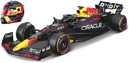 Bburago Red Bull Rb19 - Modelauto - Schaal 1:18 - Donker Blauw/Rood/Geel
