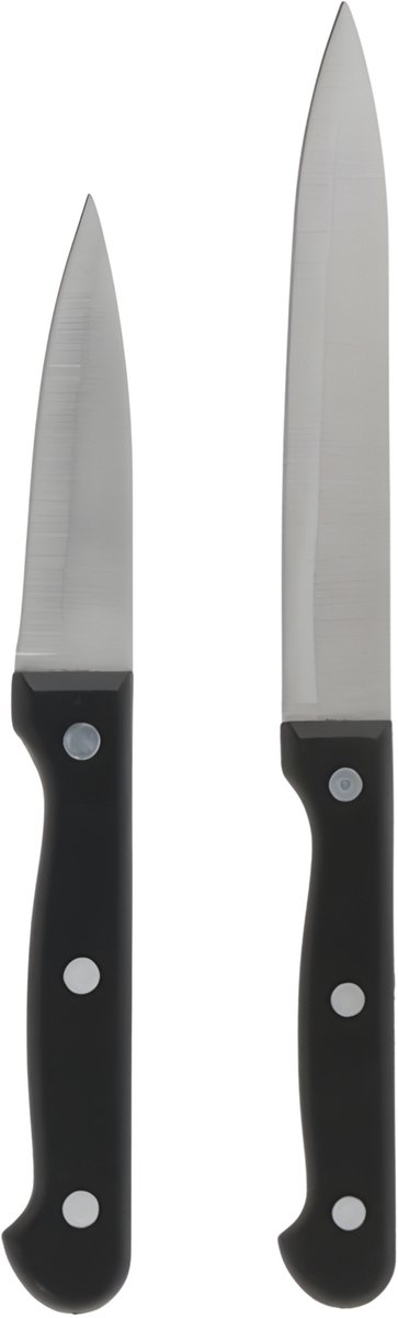 Aardappel / vlees mes - 2x stuks - RVS - bakeliet handvat - 17 en 23 cm