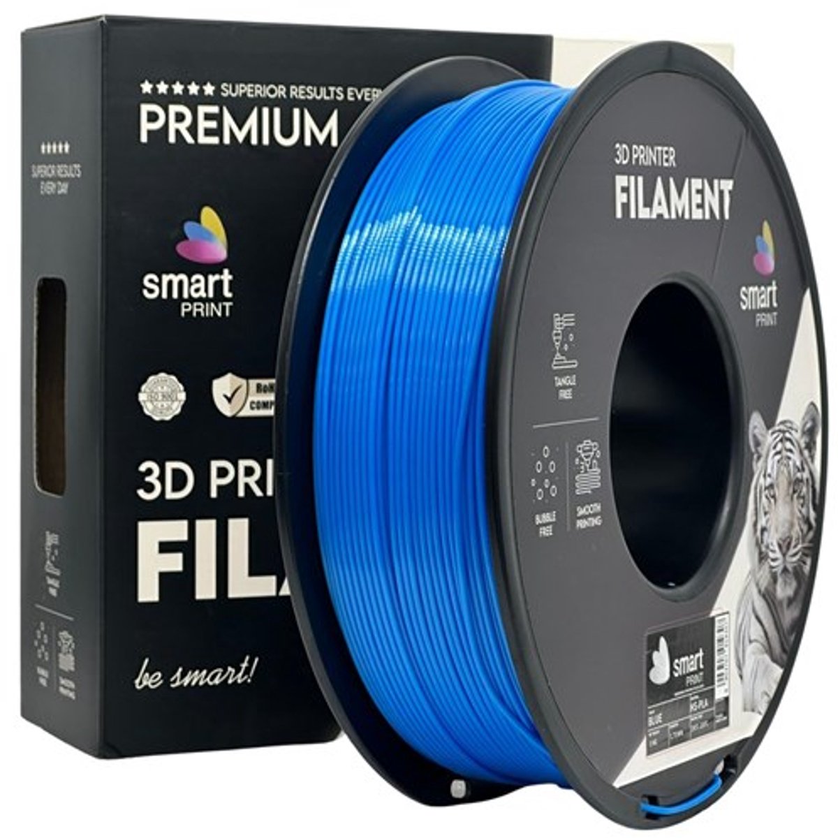 Smart Print - PLA-HS - 1,75mm filament – blauw - 1kg netto – high speed