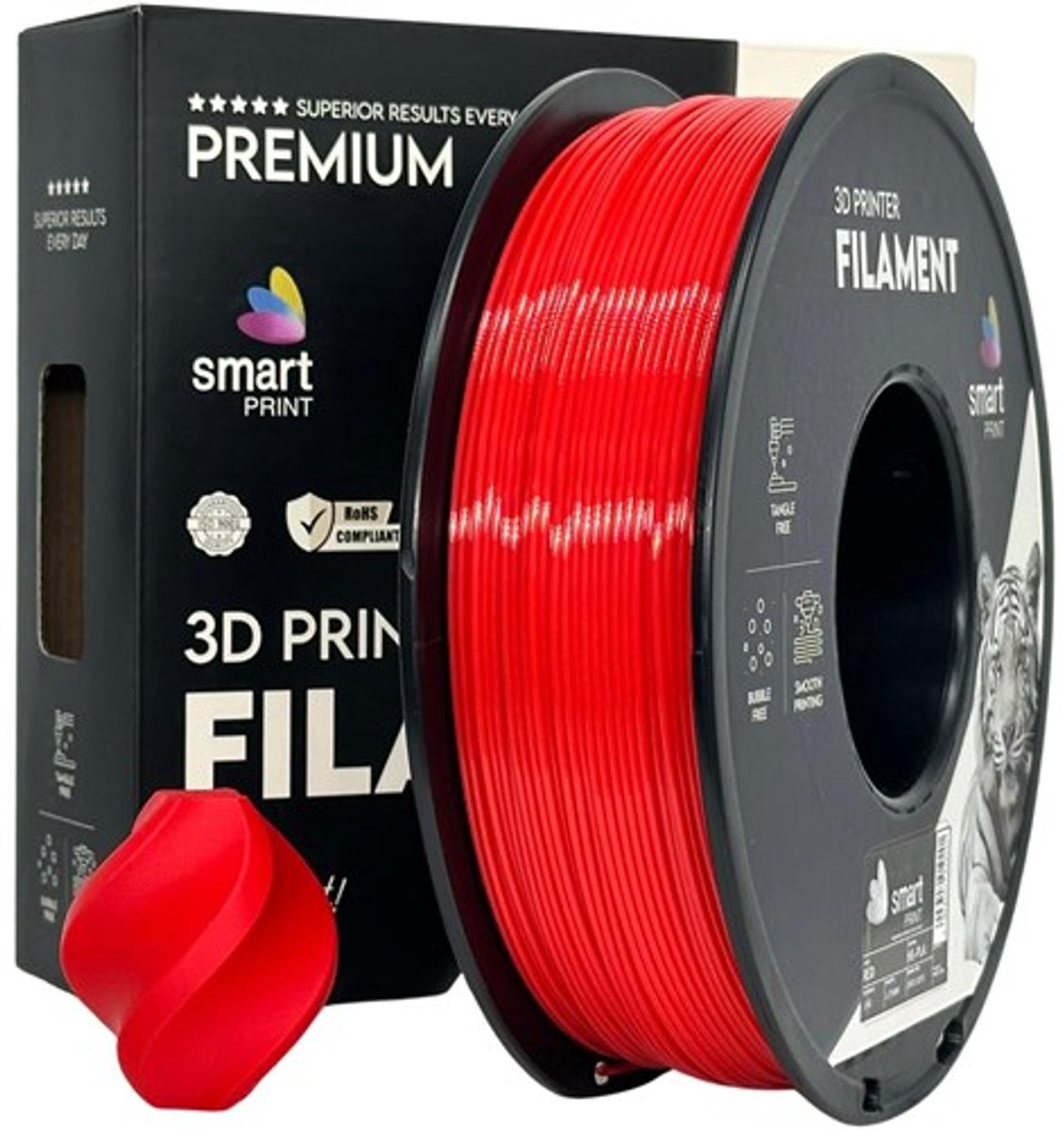 Smart Print - PLA-HS - 1,75mm filament – rood - 1kg netto – high speed