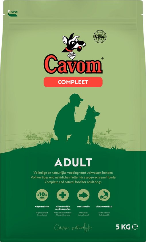 Cavom compleet Adult - geperste hondenbrokken - 5kg