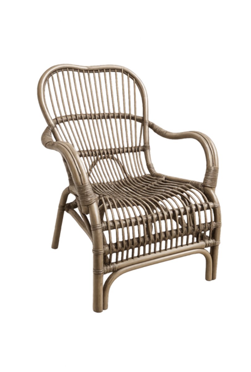 Sweet Living Rotan Loungestoel Grey - 80x67x86 cm - Relaxstoel - Rotan Tuinstoel