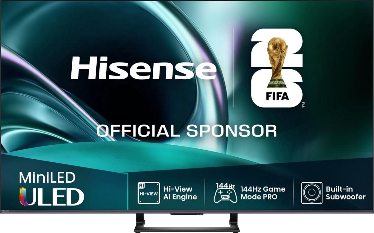 Hisense 50U7Q - 50 inch - 4K MiniLED - 144hz - 2025 - Hisense - €549,00