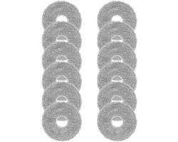 Dailygoods- Wisdoeken 12 Stuks - Herbruikbare Microvezel - Compatibel met Dreame X50/X40/L20 Ultra - Xiaomi X20 Pro/Max - Wasbare Dweilpads - Universele Pasvorm