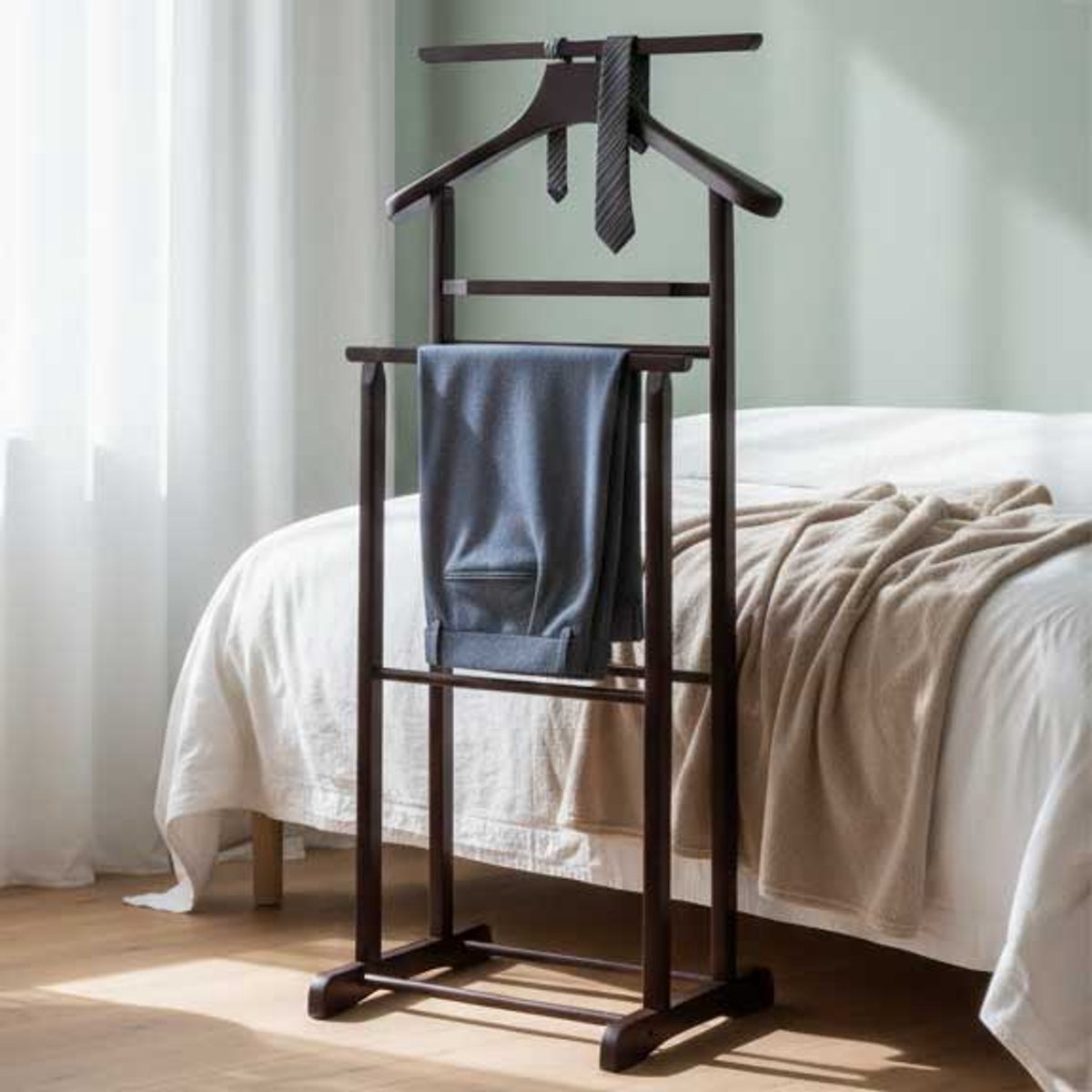 Kledingrek Met Broekenhanger | Pine-design