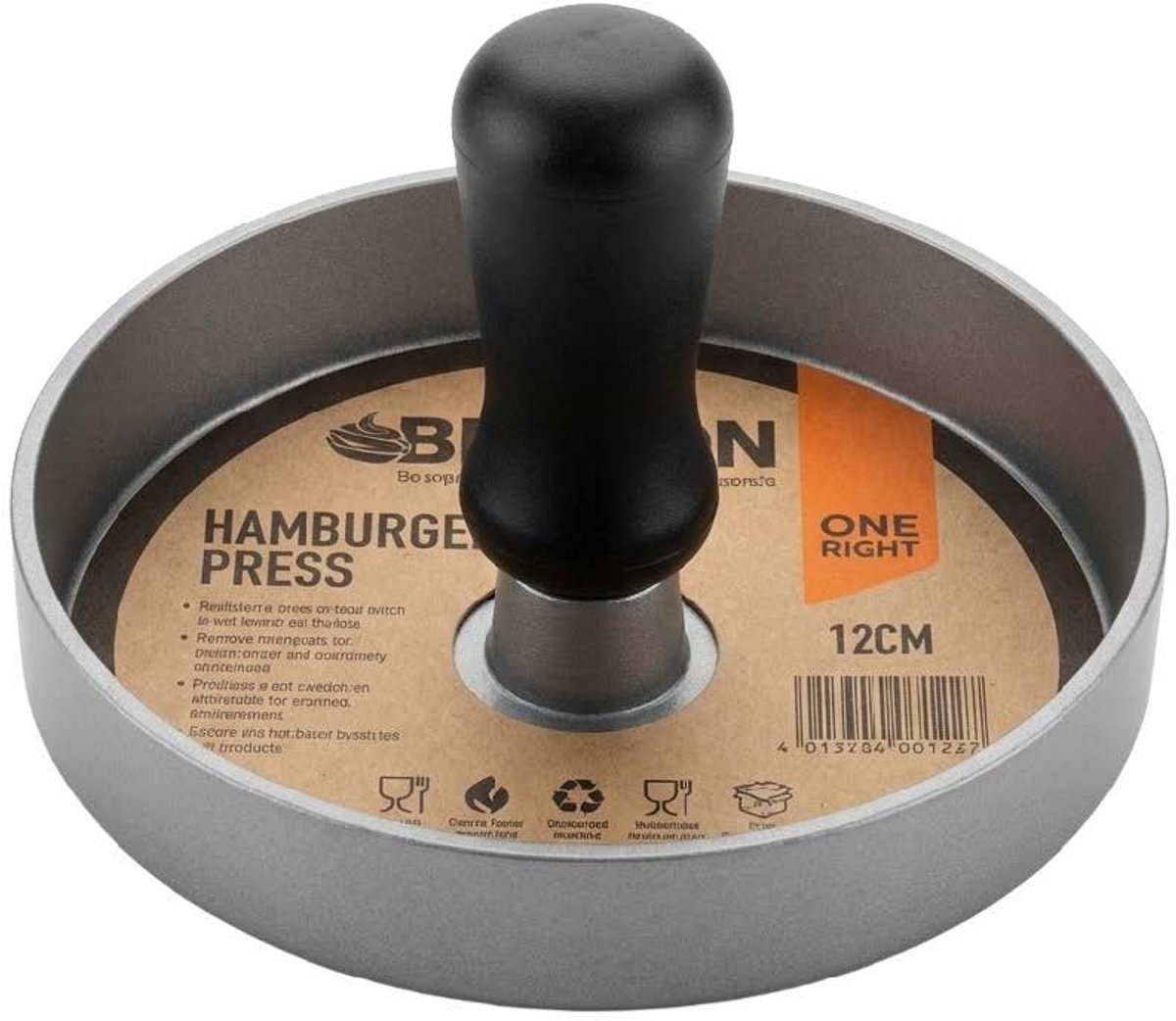 Benson bbq - bbq accesoires - hamburgerpers - Ø 12 cm - aluminium