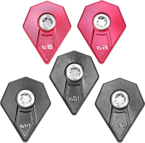 Cosensi- Golf Gewichten Set 7 Stuks - Compatibel met F9 Driver - Aluminiumlegering - Inclusief Sleutel - Rood/Zwart - Hoogwaardige Vervanging - Gewichtset — afbeelding 5