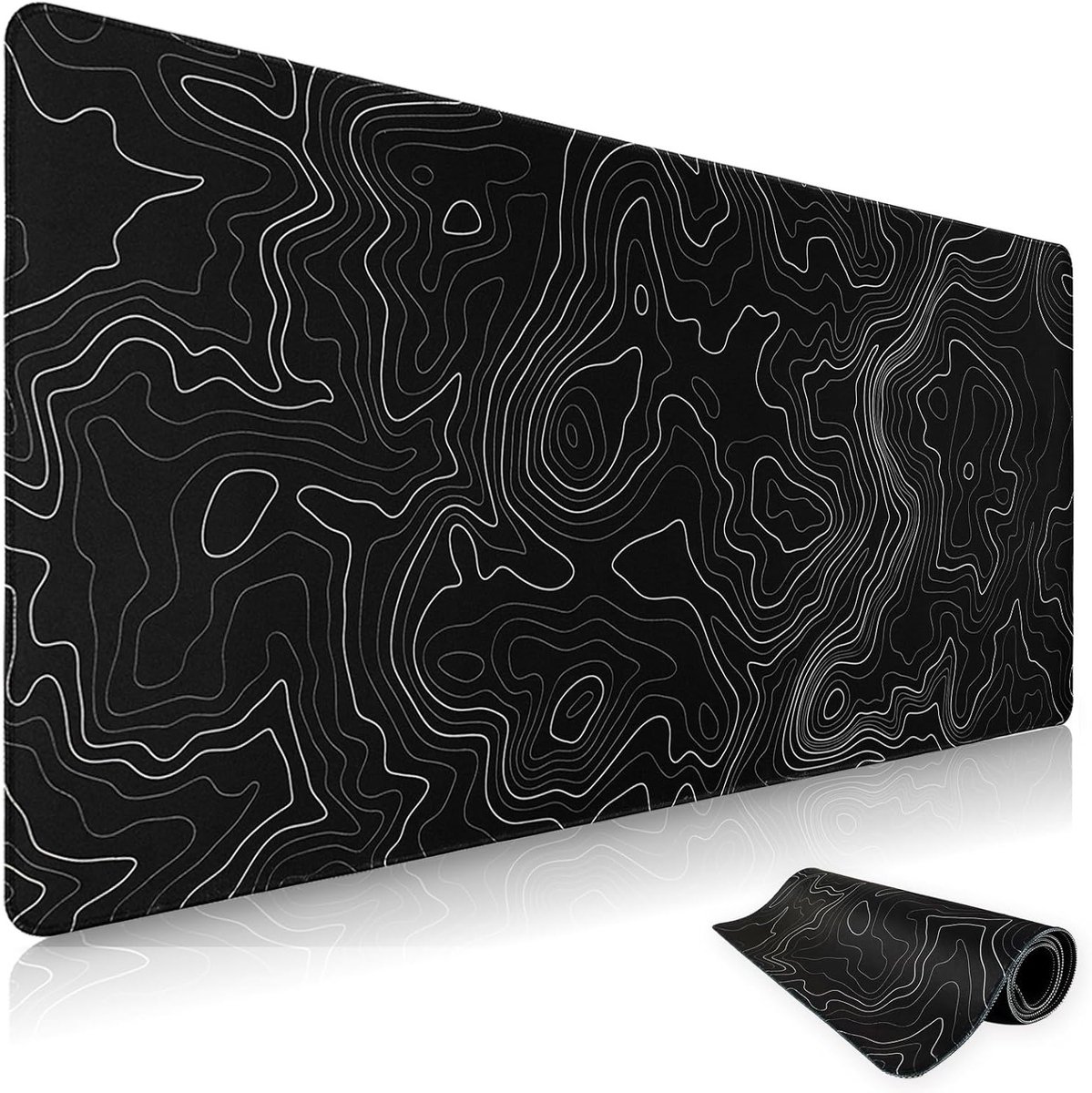 Grote Gaming Muismat XXL 80x35 cm, Zwart, Ideaal voor Gamers en Desk Setup