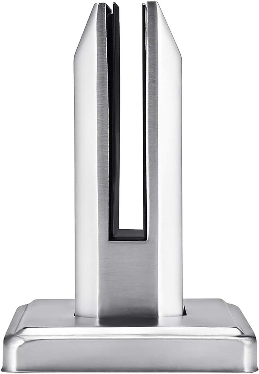 Glas Klem RVS 304 12x12x18 cm – Verstelbare Glazen Balustrade Beugel voor 8–12 mm Glas – Anti Roest Balkon & Hekwerk Glas Houder – 4-delige Set met Schroeven