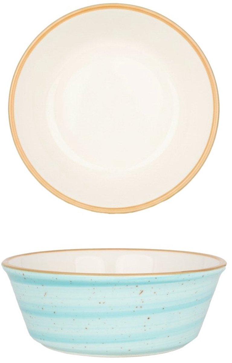 Bonna Kommetje - Aqua - Porselein - 12 cm (290cc) - set van 2
