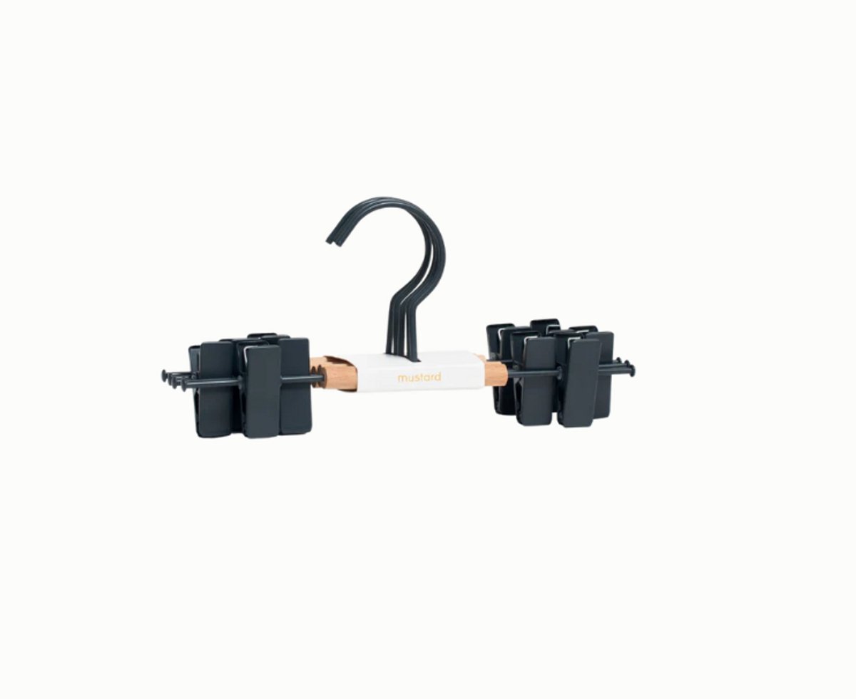 Mustard - Kids clip hangers - Kapstokken voor kinderen - Set van 5 - Slate