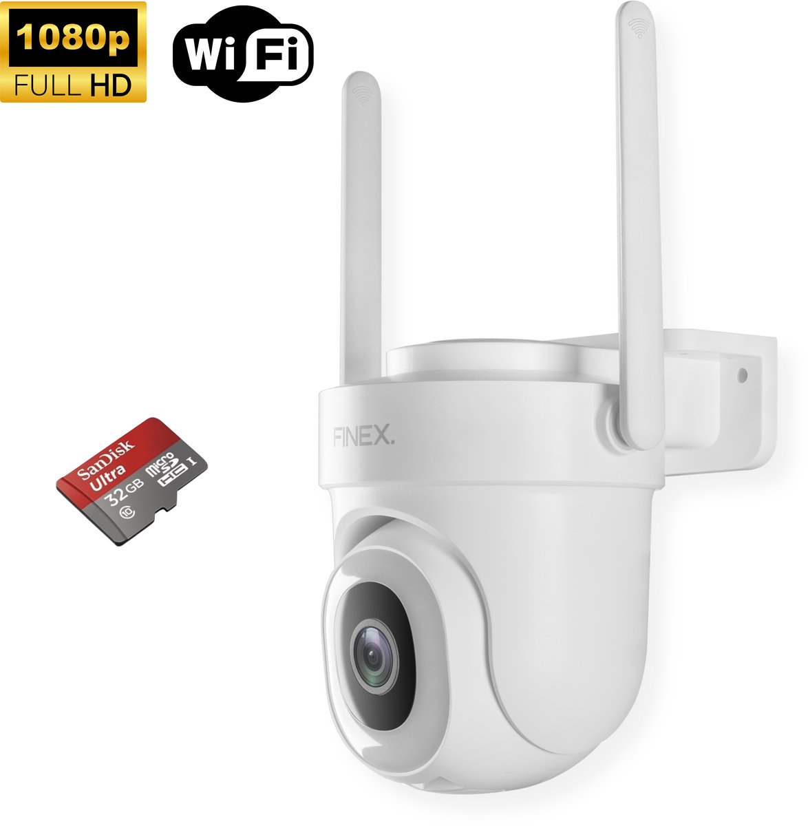 Finex Beveiligingscamera - Inclusief SD kaart (64GB) - Product - €89,95