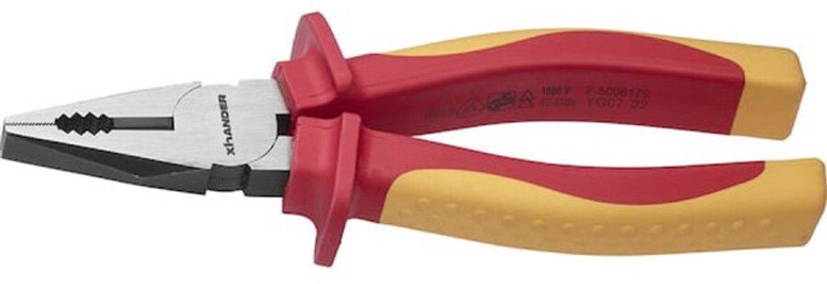 XHANDER VDE Combinatietang 180 mm - chroom gepolijst