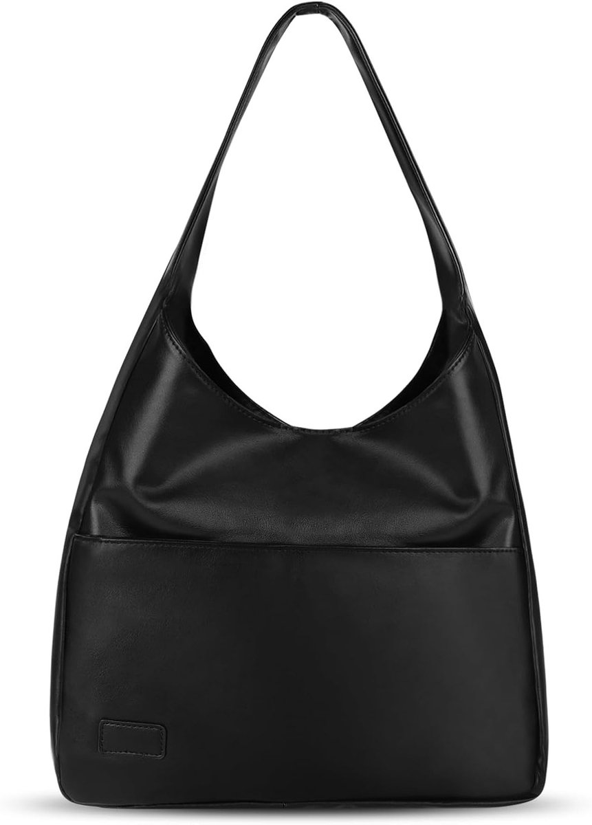 Stijlvolle vintage schoudertas van PU leer voor dames, hobo tas, retro handtas in zwart, perfect voor dagelijks gebruik en uitjes