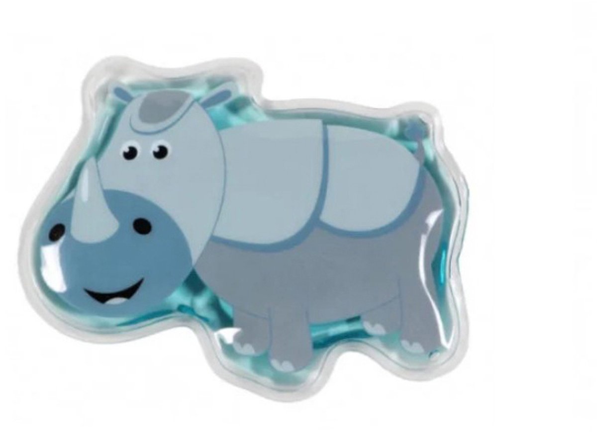 NTB - Herbuikbaar Coldpack - Mini - voor Kinderen - Neushoorn - Afmeting: 12 x 10 cm!