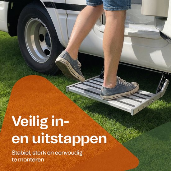 Recastar Elektrische Camper Trap Automatisch - Aluminium met LED Verlichting - 200 kg Draagvermogen - Uitschuifbaar tot 484x570 mm - Camper en Caravan van Merkloos — afbeelding 4
