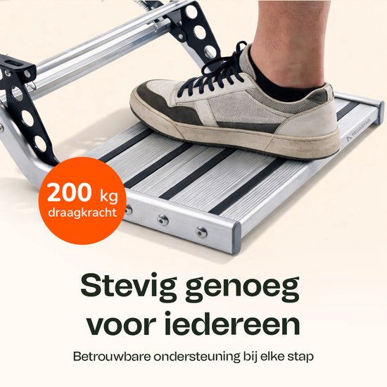 Recastar Elektrische Camper Trap Automatisch - Aluminium met LED Verlichting - 200 kg Draagvermogen - Uitschuifbaar tot 484x570 mm - Camper en Caravan van Merkloos — afbeelding 3