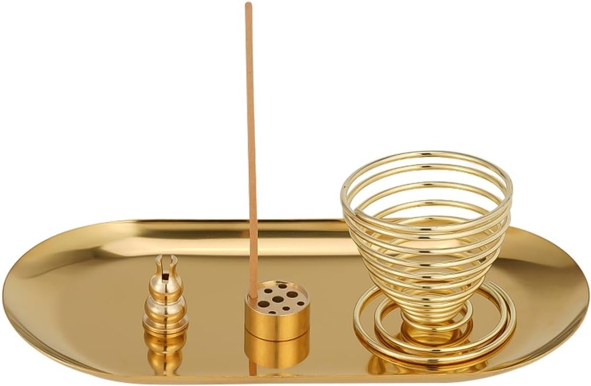 Set van Aromatische Wierookhouders voor Wierookstokjes en Spiraal Wierookconen voor Meditatie en Yoga Ruimte