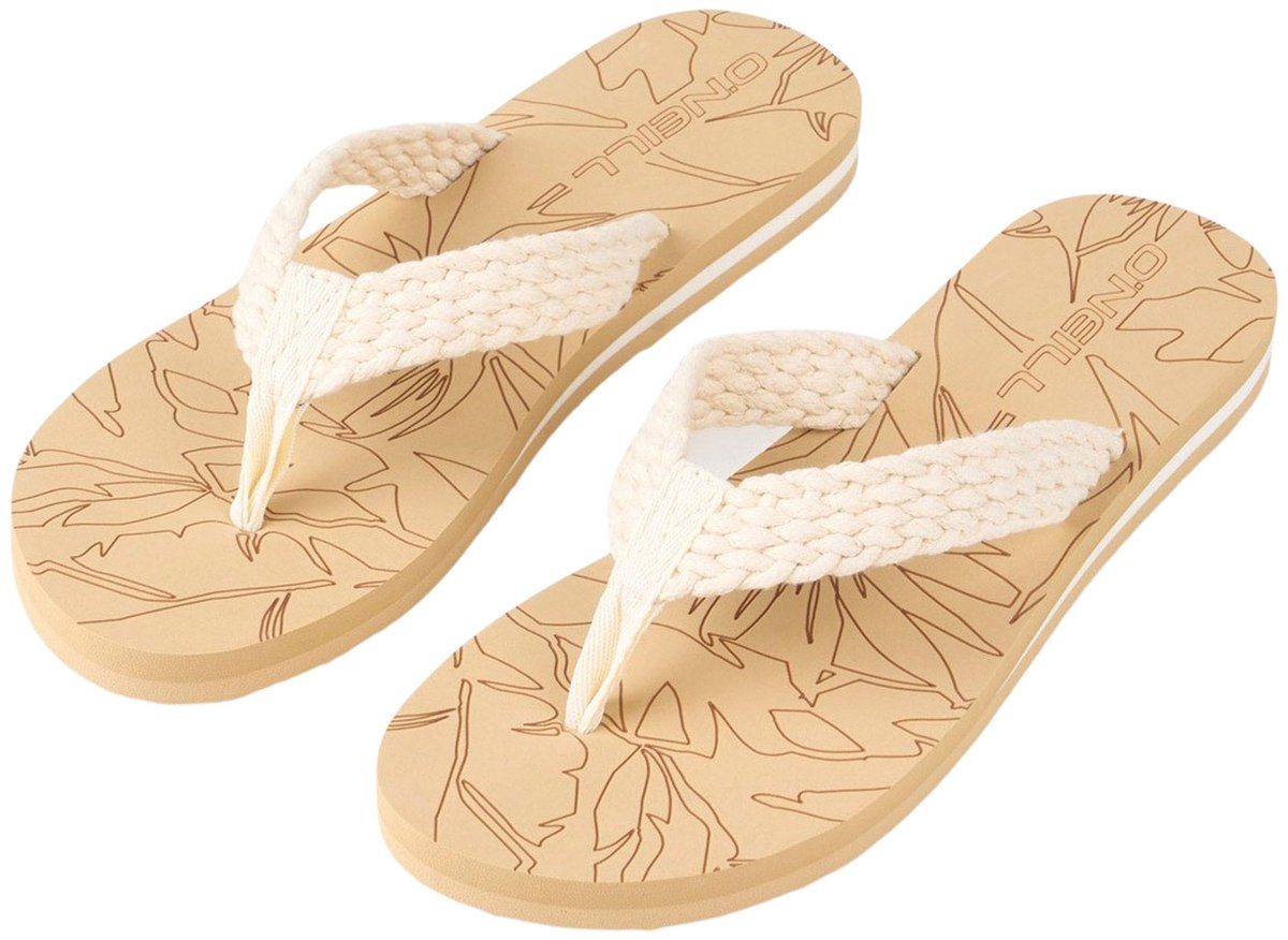 O’Neill Floral Teenslippers Dames Wit