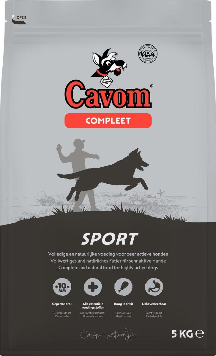 Cavom Cavom compleet Sport - geperste hondenbrokken - 5kg