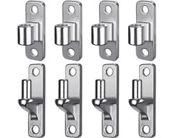 Dolibest Gate Scharnier, 4 stuks haak op plaat 16 mm pin hanger met oog scharnier muur mount poort scharnieren roestvrij staal tuin poort hardware voor veld boerderij poort houten/betonnen hek paal