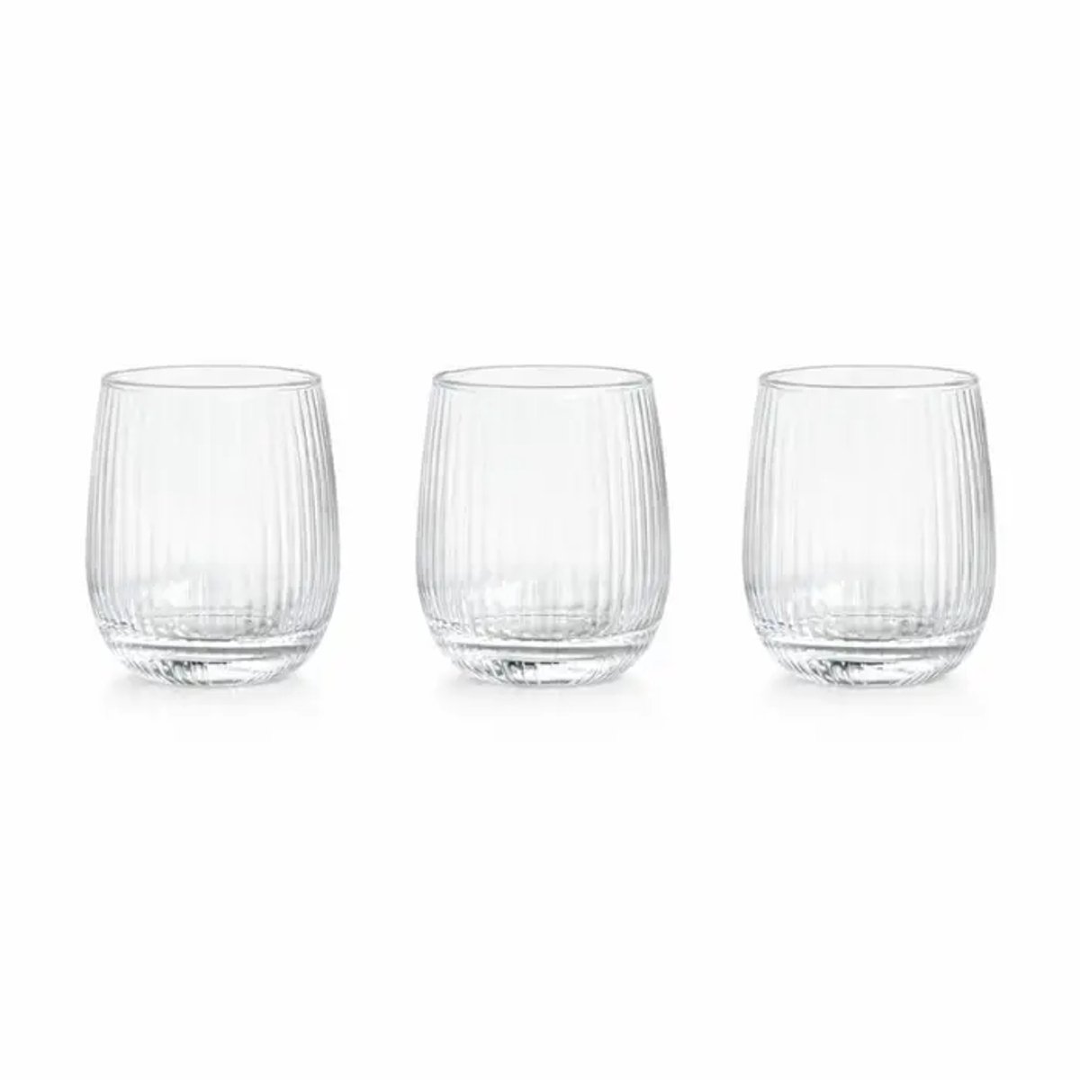 Lines - glazen - 6 delig - 330 ml - transparant - modern design, vaatwasserbestendig