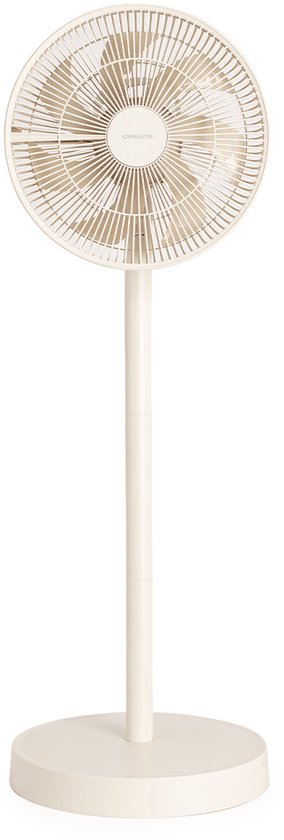Opvouwbare staande ventilator 50W met 7 bladen, 3 snelheden, verstelbare hoogte en oscillatie 75°