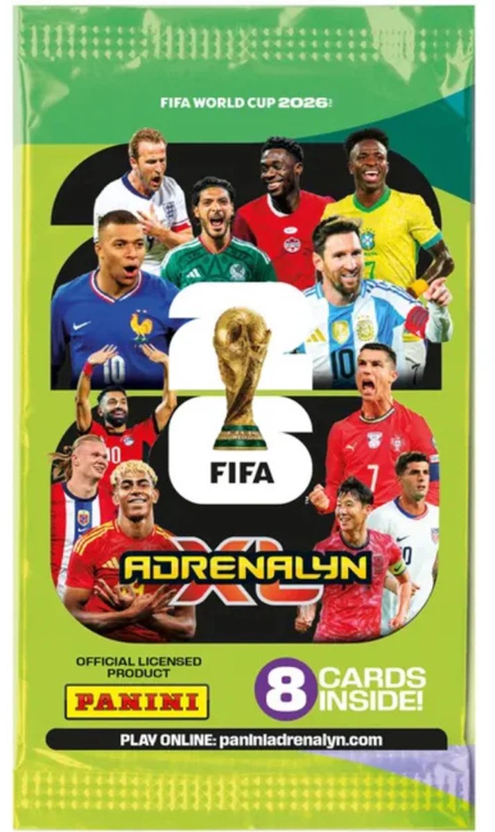 Panini Adrenalyn XL Fifa World Cup 2026 Booster - 8 cards per pack
