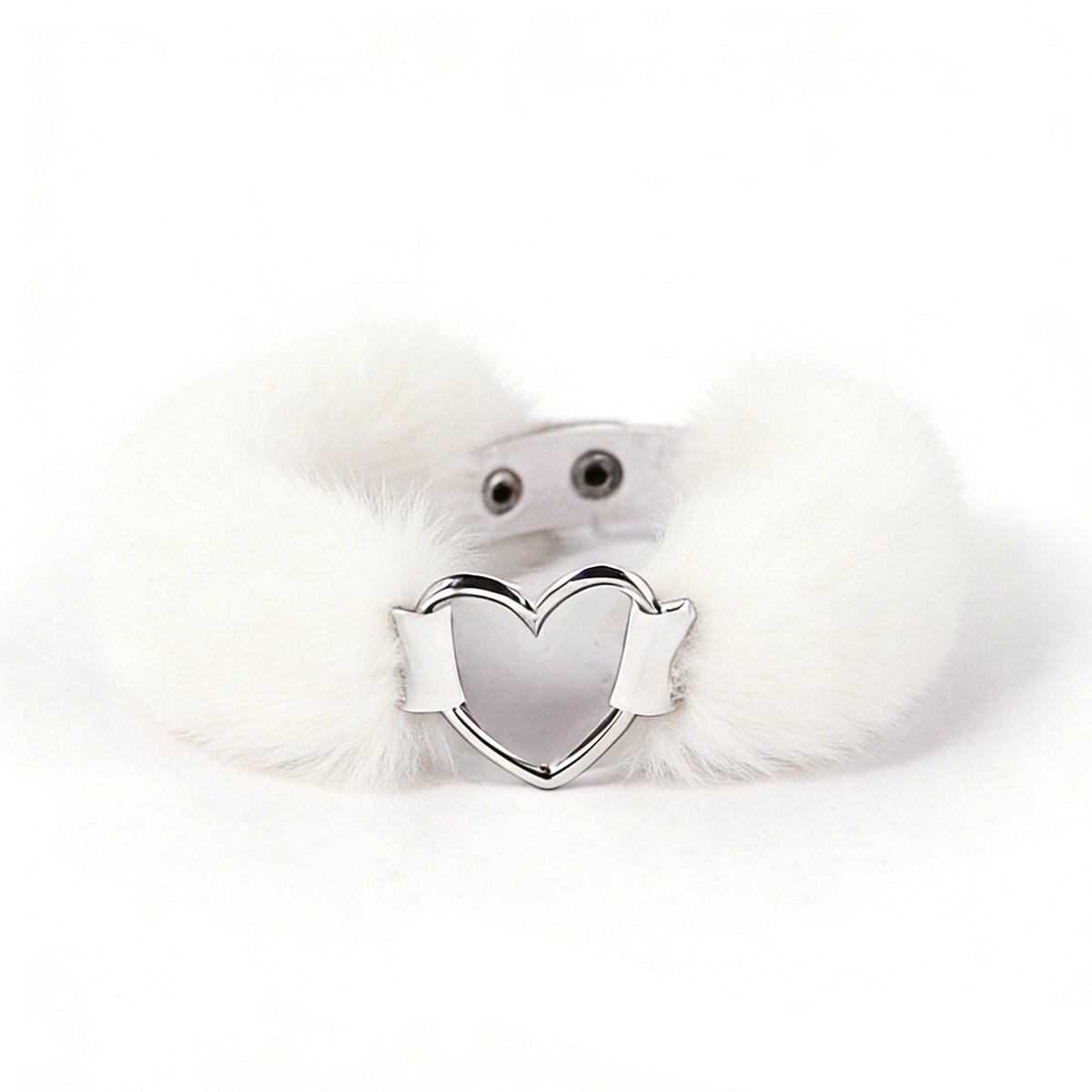 Smart Moves - Love Collar - Kunstbont - Hartvormige Ring - Wit