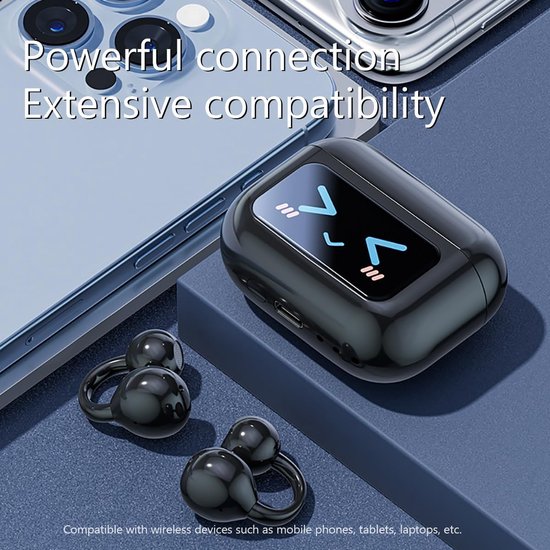 Bluetooth hoofdtelefoon met oorclip, Bluetooth 5.4 sporthoofdtelefoon, open ear vertaaltingshoofdtelefoon, IPX5 waterdicht, digitale display, open type, geschikt voor sport / fitness van Merkloos — afbeelding 4