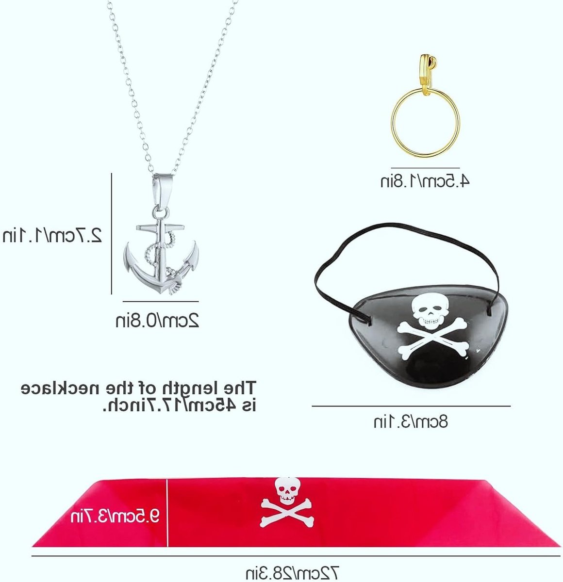 Complete Piratenkostuum Accessoires voor Volwassenen - Perfect voor Halloween, Carnavals en Themapartijen