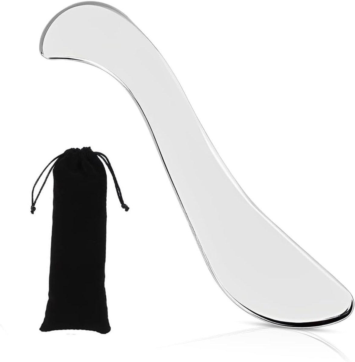Stainless Steel Gua Sha Tool voor Lymfedrainage, Gezichtsmassage en Spierontspanning voor Nek en Lichaam