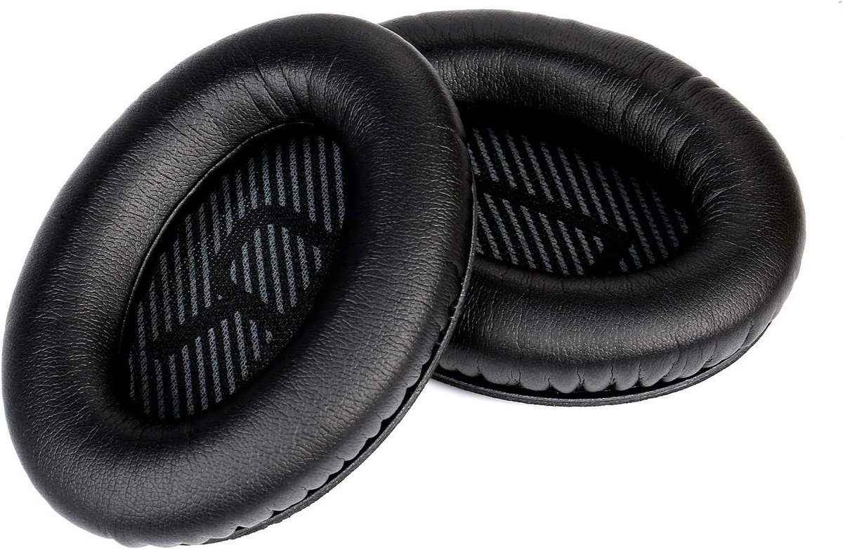 Vervangende Oorkussens voor Bose QuietComfort 35, 25, 15, QC2, QC35, QC25 en SoundTrue - Zacht Schuim, 1 Paar, Zwart, Perfecte Pasvorm en Comfort