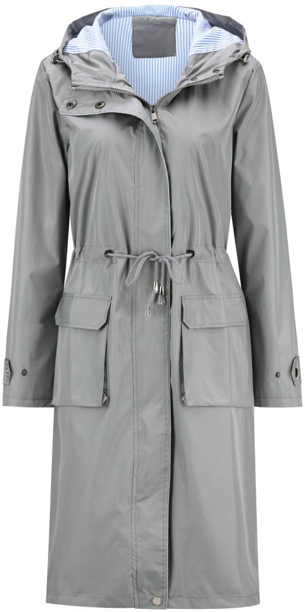 YUNCLOS Dames Lange Capuchon Trenchcoat - Trekkoord - S