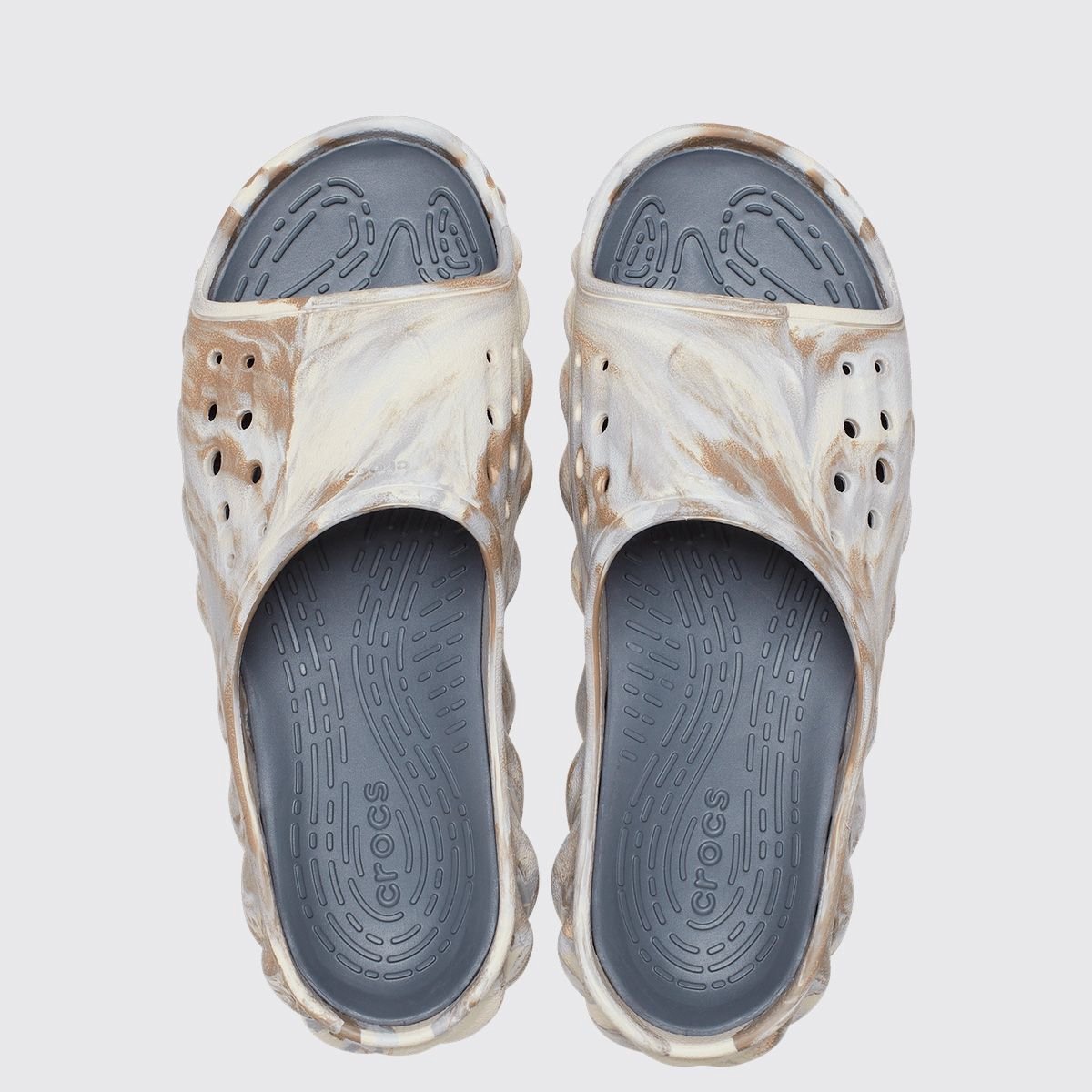 Crocs Echo Marbled Slide Bone/Multi Maat 45/46 US M11