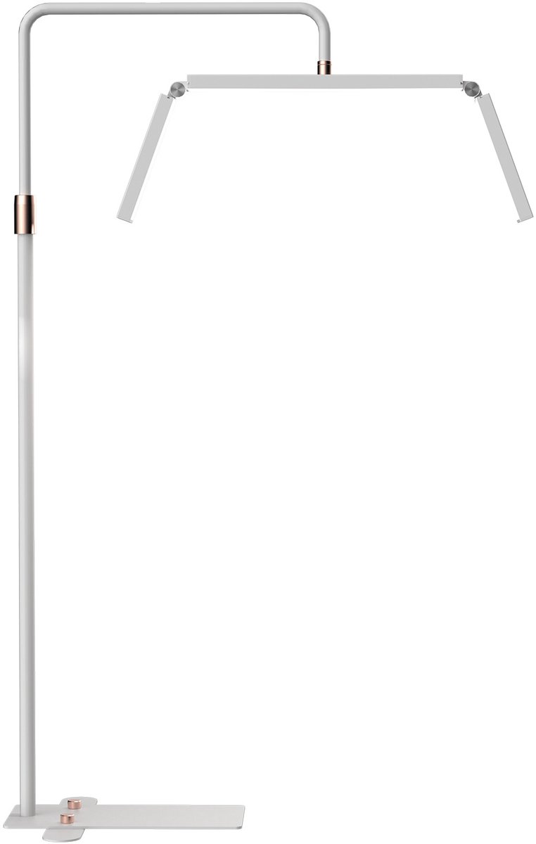 40W LED Vloerlamp – Opvouwbare Ringlamp 3200-5600K Dimbaar – 308 LEDs – Statief 150-180cm – Smartphone Houder – Vlog & Livestream – Wit